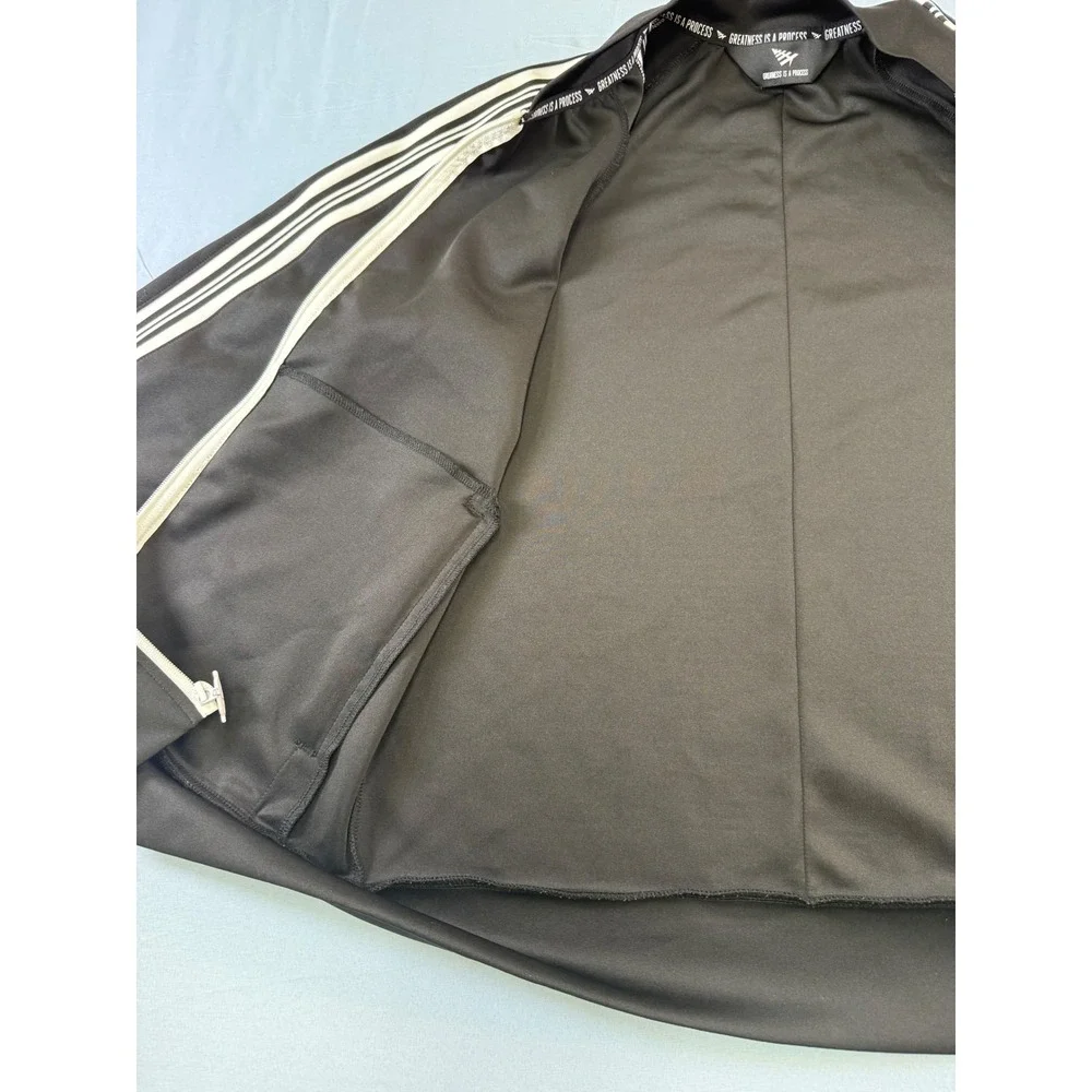 Paper Planes Mens Track Jacket Black White Stripe Full‎ Zip Size Medium M